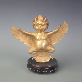 GILT BRONZE STATUE OF A GARUDA