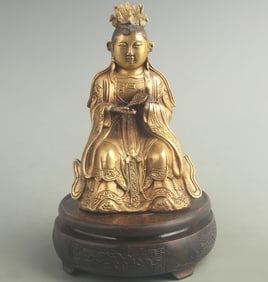 A FINE GILT BRONZE BUDDHA STATUE