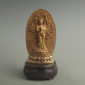 GILT BRONZE THOUSAND-ARMED AVALOKITESHVARA STATUES