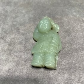 HETIAN JADE PENDANT WITH FIGURE DESIGN