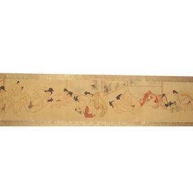 A FINE OLD CHINESE EROTIC PAINTING ON SILK