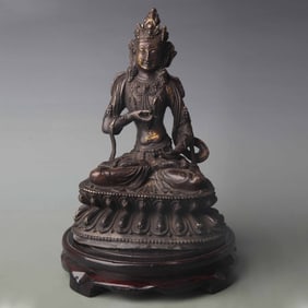 A FINE BRONZE BUDDHA STATUE