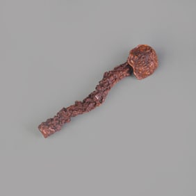 A FINELY CARVED BOXWOOD RU YI DECORATION