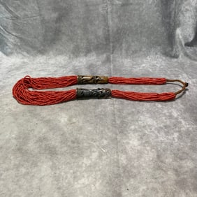 A FINE RED CORAL MADE TIBETIAN BUDDISM NECKLACE
