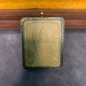 A FINE BONE MADE TIBETIAM BUDDHISM PENDANT