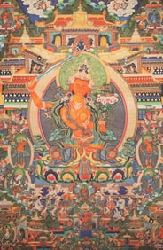 A FINE TIBETAN BUDDHISM THANGKA
