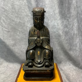 GILT BRONZE STATUE OF CIVIL GOD OF WEALTH