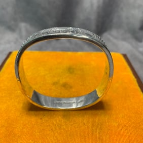 REPUBLIC PERIOD SILVER PLATED BANGLES (ADJUSTABLE SIZE)