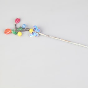 A FINE BUTTERFLY HAIRPIN