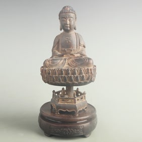 GILT BRONZE SHAKYAMUNI BUDDHA