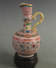 FAMILLE CLOISONNE ENAMEL COLOR PORCELAIN EWER