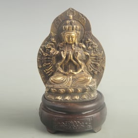 GILT BRONZE CUNDI BODHISATTVA STATUE