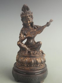 GILT BRONZE TIBETAN PROTECTOR DEITY