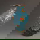 RARE CLOISONNE ENAMEL FLOWER PATTERN BRONZE VASE