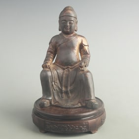 GILT BRONZE ZHENWU EMPEROR STATUE
