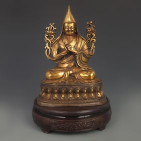 A FINE BRONZE TIBETAN BRONZE KAPPA