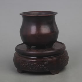 A XUAN DE STYLE ROUND THREE FOOT CENSER