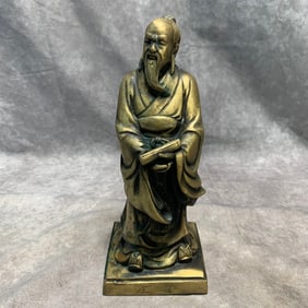 CONTEMPORARY BRONZE ZHUANGZI STATUE ORNAMENT