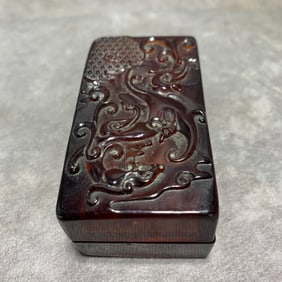 A FINE CELLULOID SEALS WITH BOX