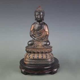 BRONZE SHAKYAMUNI BUDDHA STATUE