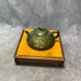 QIAN LONG MARKED BRONZE TEAPOT