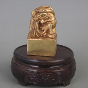 A FINE ANIMAL FIGURE BRONZE SEAL