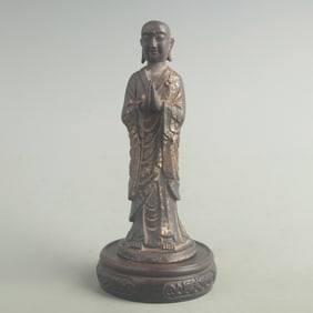 GILT BRONZE ?N?N (?NANDA) ARHAT FIGURE