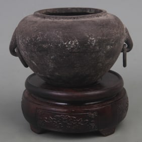 A XUAN DE STYLE ELEPHANT EAR BRONZE CENSER