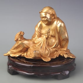 LIU HAI PLAYING WITH MONEY TOAD FIGURINE