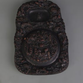 A FINE BRONZE MADE INKSTONE
