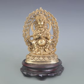 A FINE BRONZE MAHAKALA STATUE