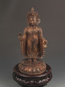 RARE FINE BRONZE SHAKYAMUNI BUDDHA STATUE