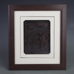 A FINE WOOD CARVE DECORATION