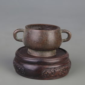 DOUBLE-HANDLED ROUND-FOOTED SMALL CENSER