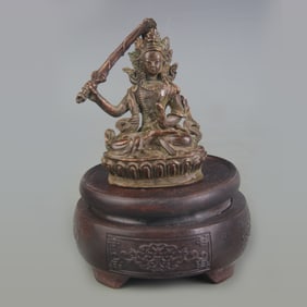 A FINE SMALL BRONZE TARA BUDDHA