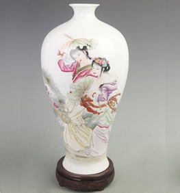 JING DE ZHEN WANG HUAIHAO PORCELAIN MEI PING PORCELAIN VASE