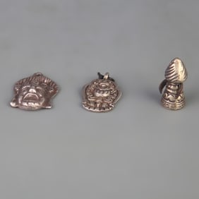 THREE SMALL TIBETAN BUDDHIST RITUAL OBJECTS