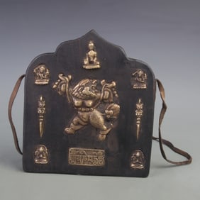 TIBETAN BUDDHIST GAWU (PORTABLE SHRINE)