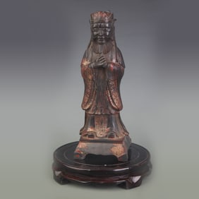 A FINE BRONZE OFFICIAL FIGURE