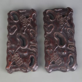 PAIR OF HUANGHUALI INCENSE BURNER BASES