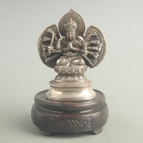 GILT SILVER CUNDI (ZHUNTI) MOTHER BUDDHA
