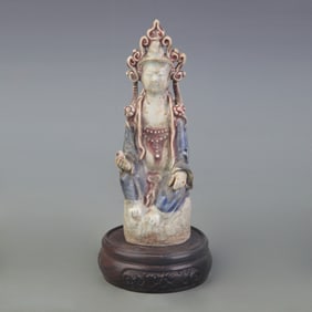 GILT BRONZE TIBETAN BUDDHIST PROTECTOR DEITY