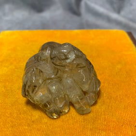 NATURAL CRYSTAL AUSPICIOUS BEAST FIGURE