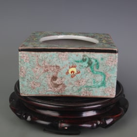 SQUARE BRUSH WASHER WITH DRAGON MOTIF