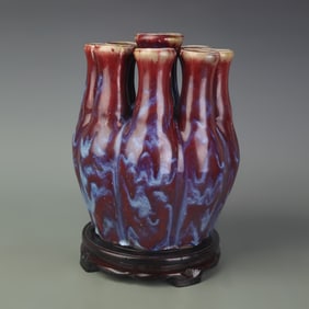 JIHONG KILN-TRANSMUTATION NINE-OPENING VASE