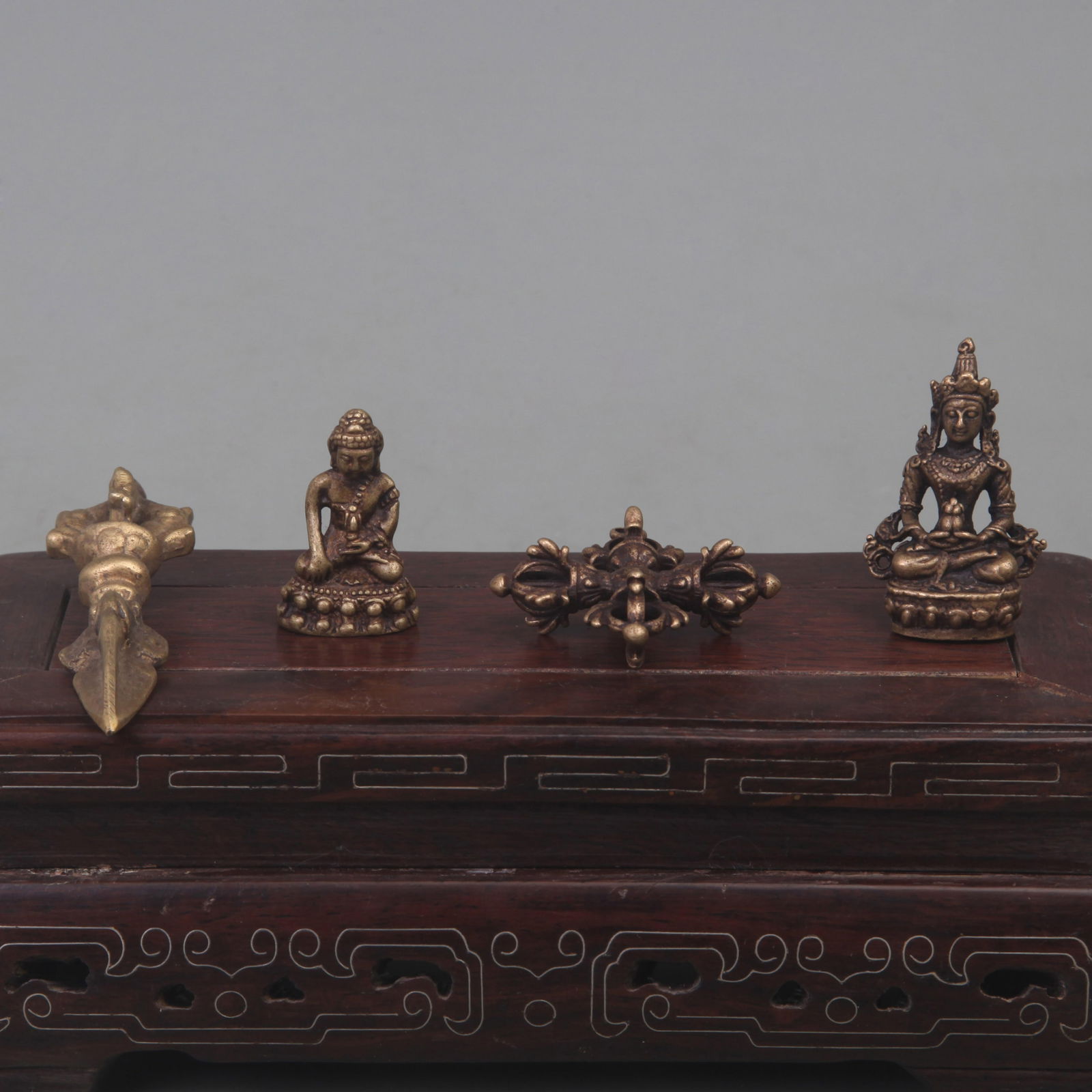 GROUP OF TIBETAN BUDDHISM INSTRUMENTS PHURBA: Qing Dynasty; Long: 3.0-1.2 inch;