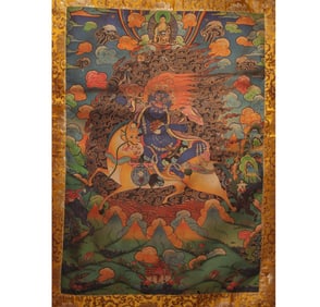 A FINE TIBETAN BUDDHISM THANGKA