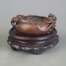 CENSER WITH CHI-DRAGON HANDLES, INSCRIBED BY WU YANJING