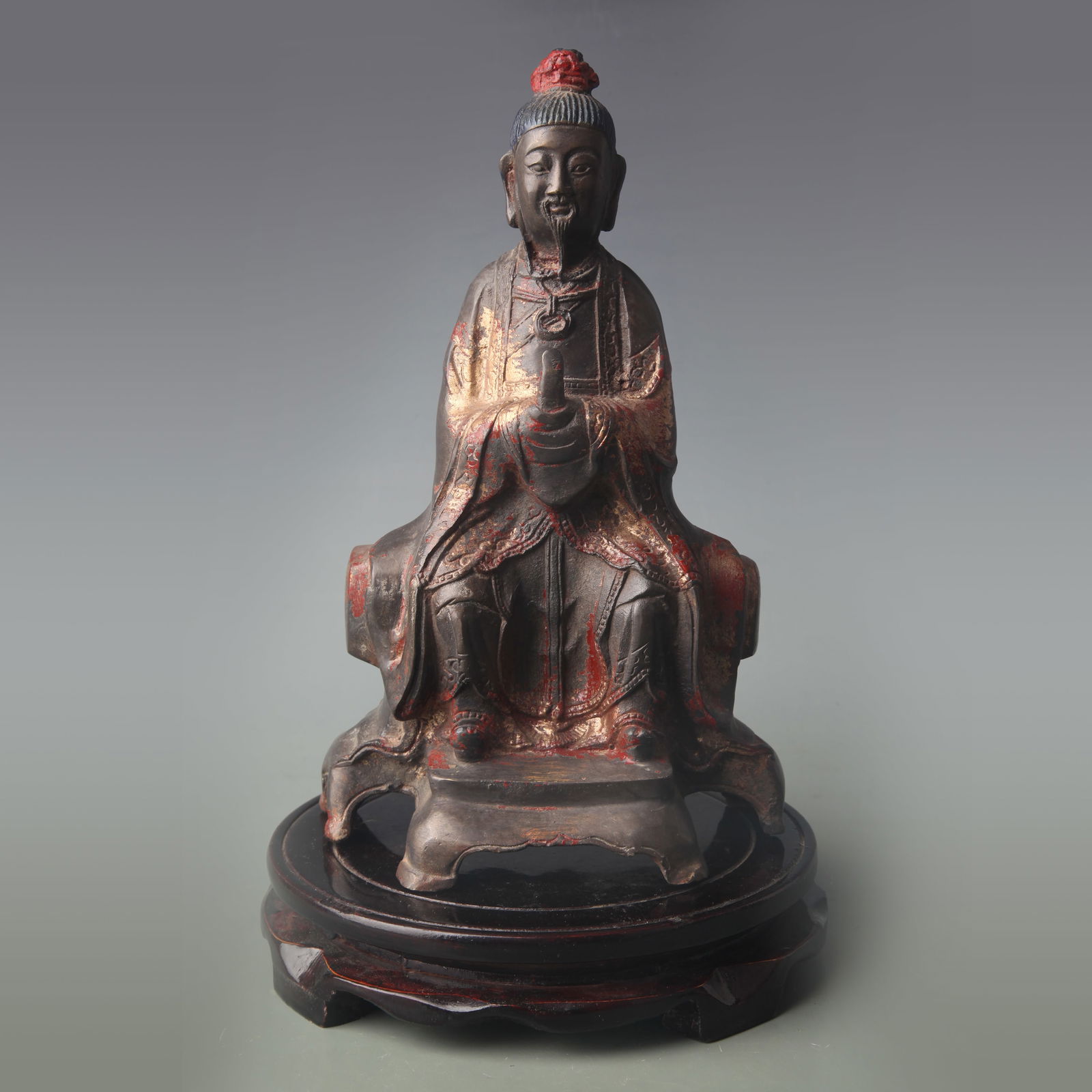 A FINE BRONZE OFFICIAL FIGURE (1 of 5)