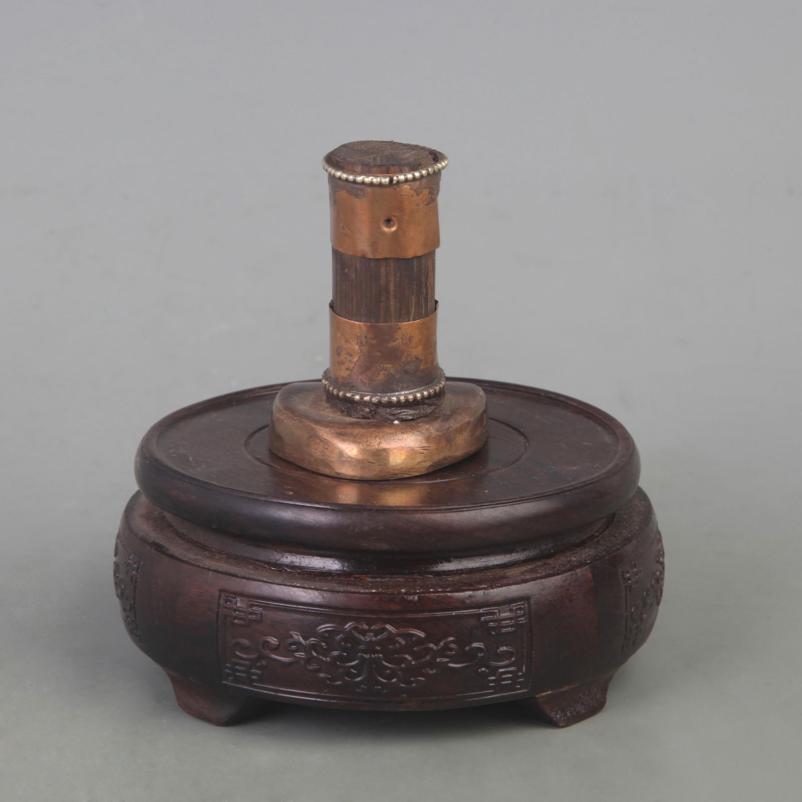 A FINE BRONZE MADE TIBETAN BUDDHISM MOLD: 20th Century; Diameter:1.8 inch; High: 2.6 inch;